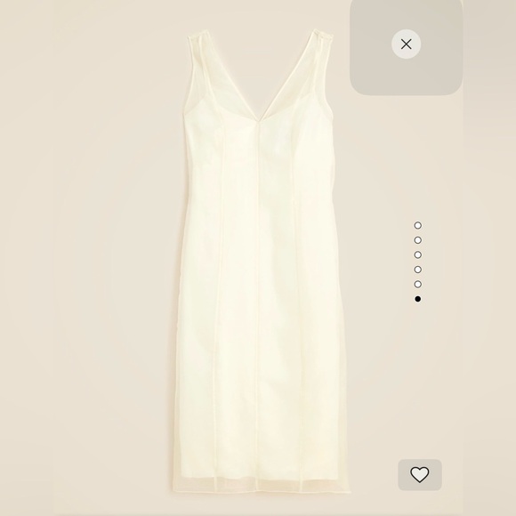 J. Crew Cream Midi Dress Size 12 - Picture 6 of 12